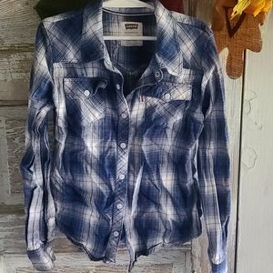 Levi's button up shirt size 8-10 girls